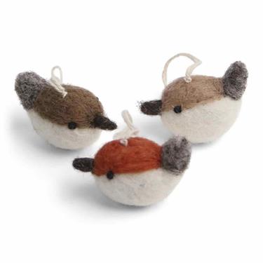 Gry & Sif - 3 fugle i brune nuancer