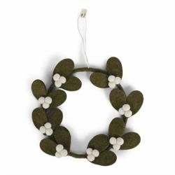 Gry & Sif -Mistletoe Wreath Dark Green - Small