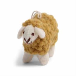 Gry og Sif -Mini Sheep Hanging Decoration in Ochre