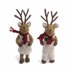 Gry & Sif - Brune Rensdyr (par) 15 cm