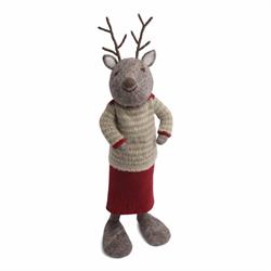 Gry & Sif - Deer Girl Extra Large Grey w/skirt & sweater