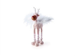 Medusa Copenhagen Rudolf m/fjer,  11 cm Lyserød