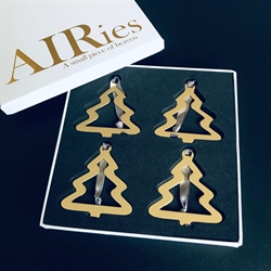 AIRies - 4 juletræ vedhæng, guld (1 stk tilbage)