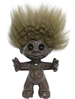 Lykketrold - Gjøl Trold 9 cm - Brown/Brown (93396) 