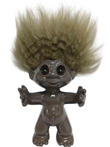 Lykketrold - Gjøl Trold 9 cm - Brown/Brown (93396) 